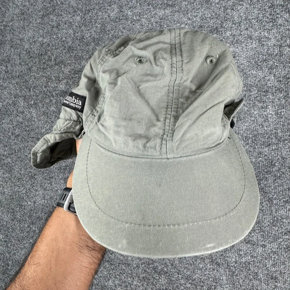Columbia Sun Hat Kids Size OS Sage Green Neck Flap Adjustable Outdoor Hiking Cap